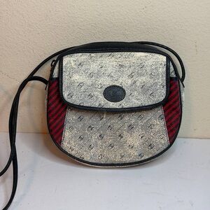 Gucci Vintage Crossbody Bag GG Micro Monogram Navy Trim